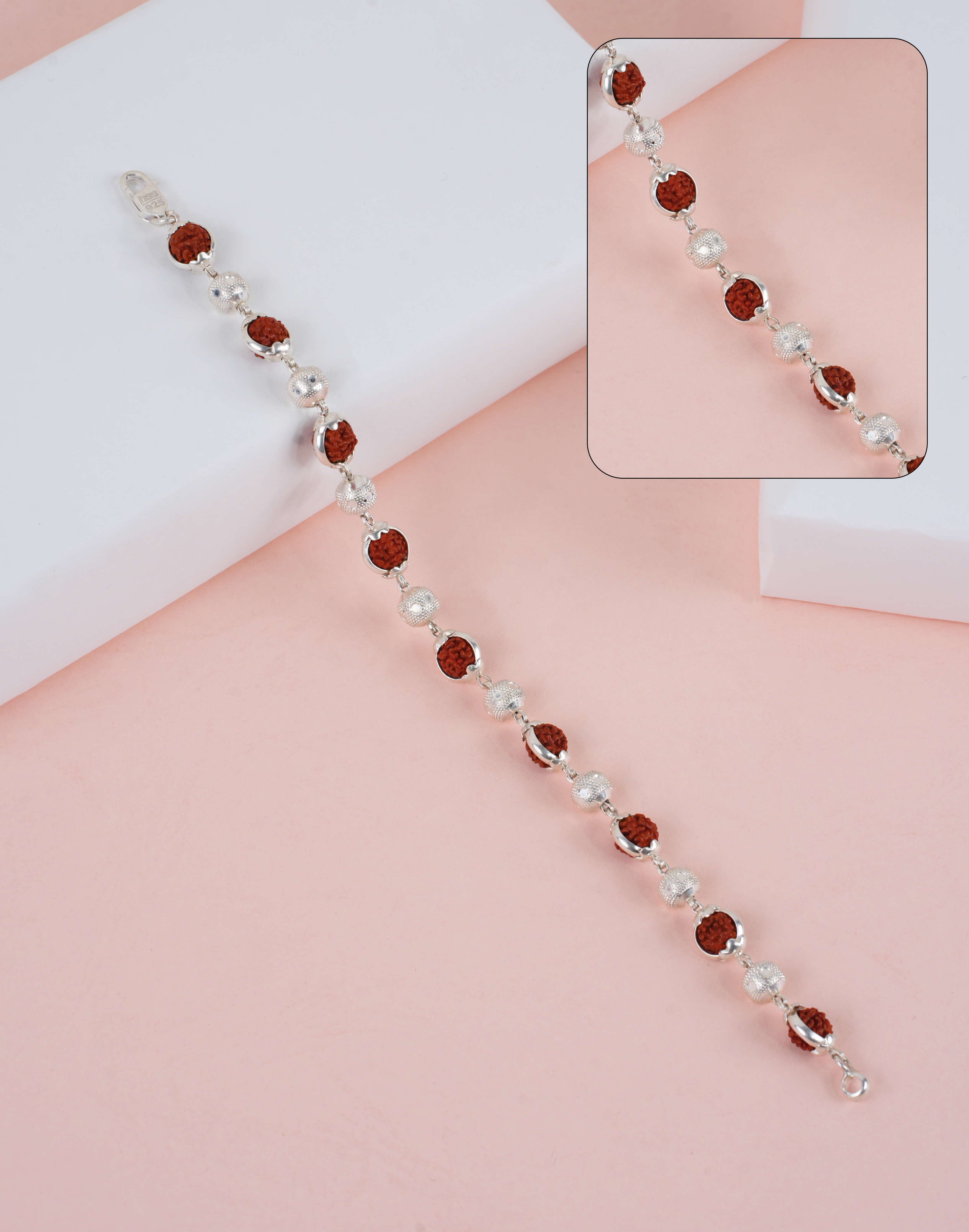 RUDRAKSH SILVER RUDRADHARA BRACELET 925