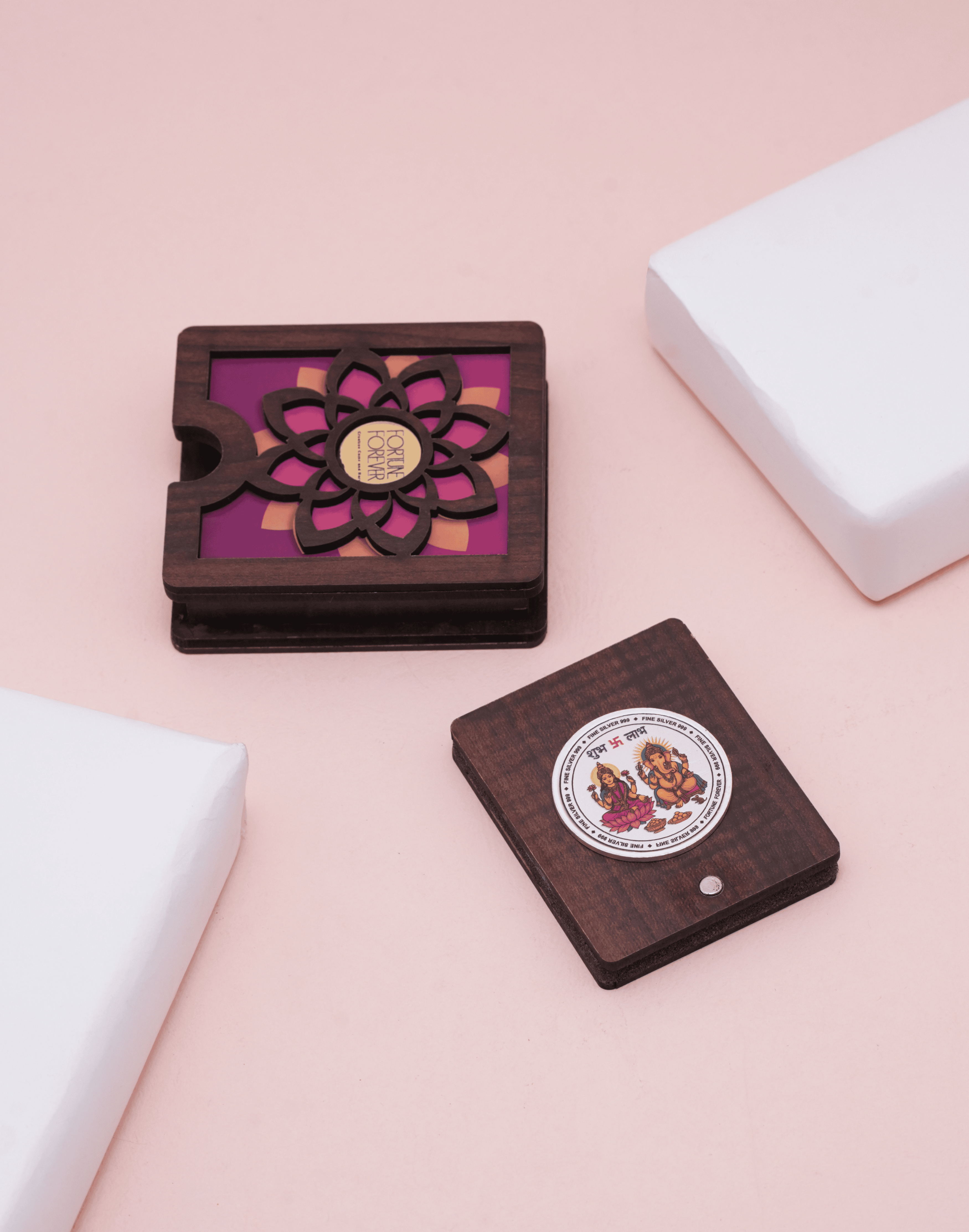 Shubh Labh Mahalakshmi Ganesha Silver Coin Gift