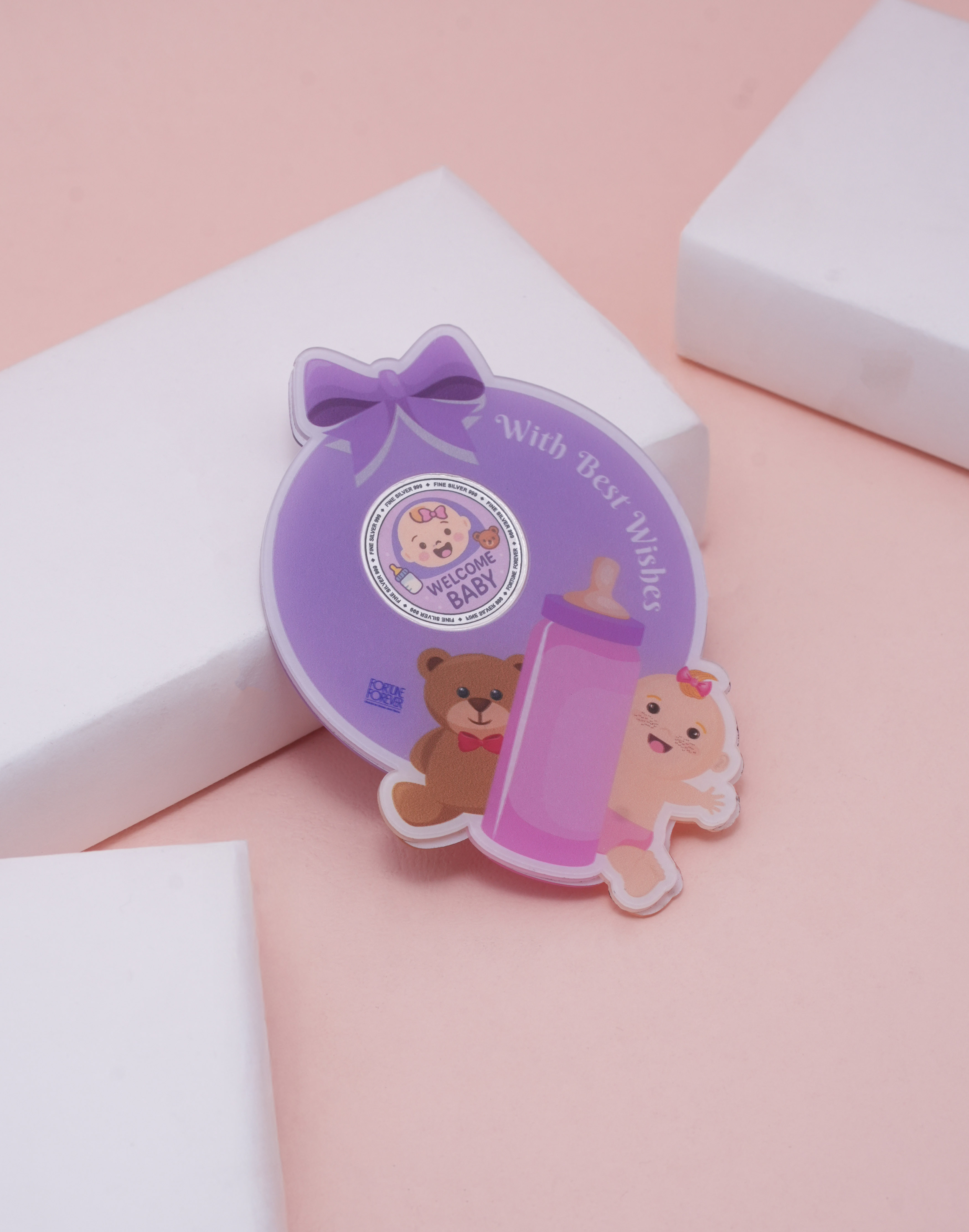 Welcome Baby Blessings Silver Coin Gift