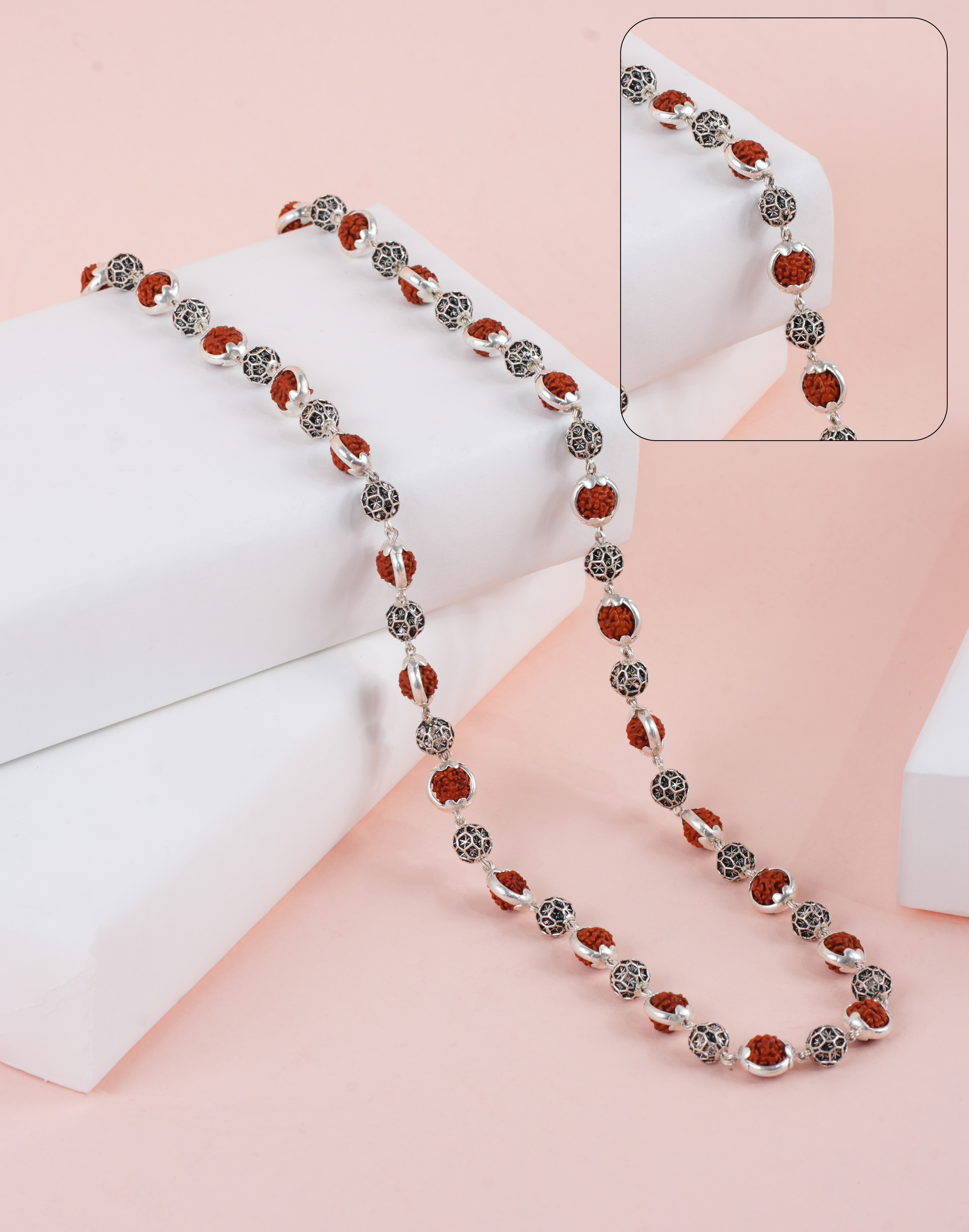 RUDRAKSH SILVER RUDRA JAAL MALA 925