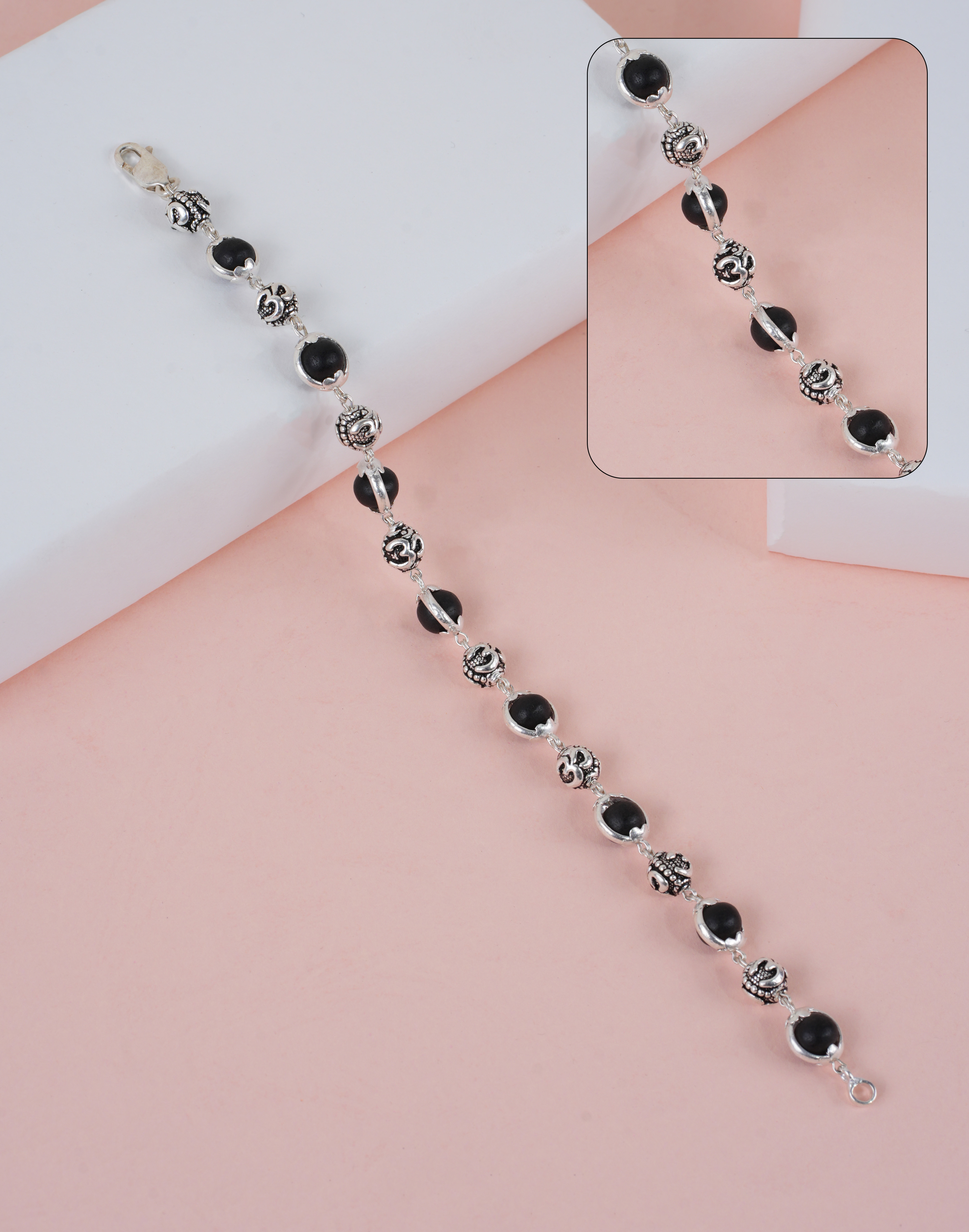 KARUNGALI OMKARDHARA BRACELET 925 7-8 MM