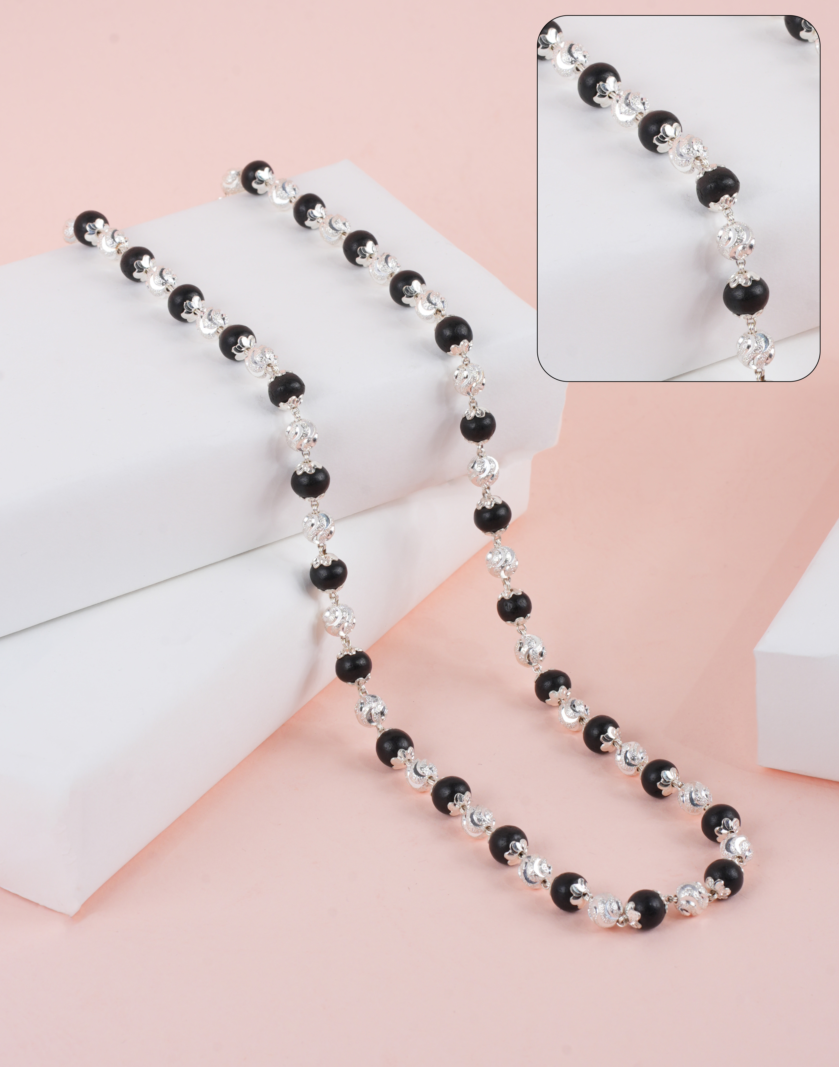 KARUNGALI FANCY S CUT MALA 925 7-8 MM