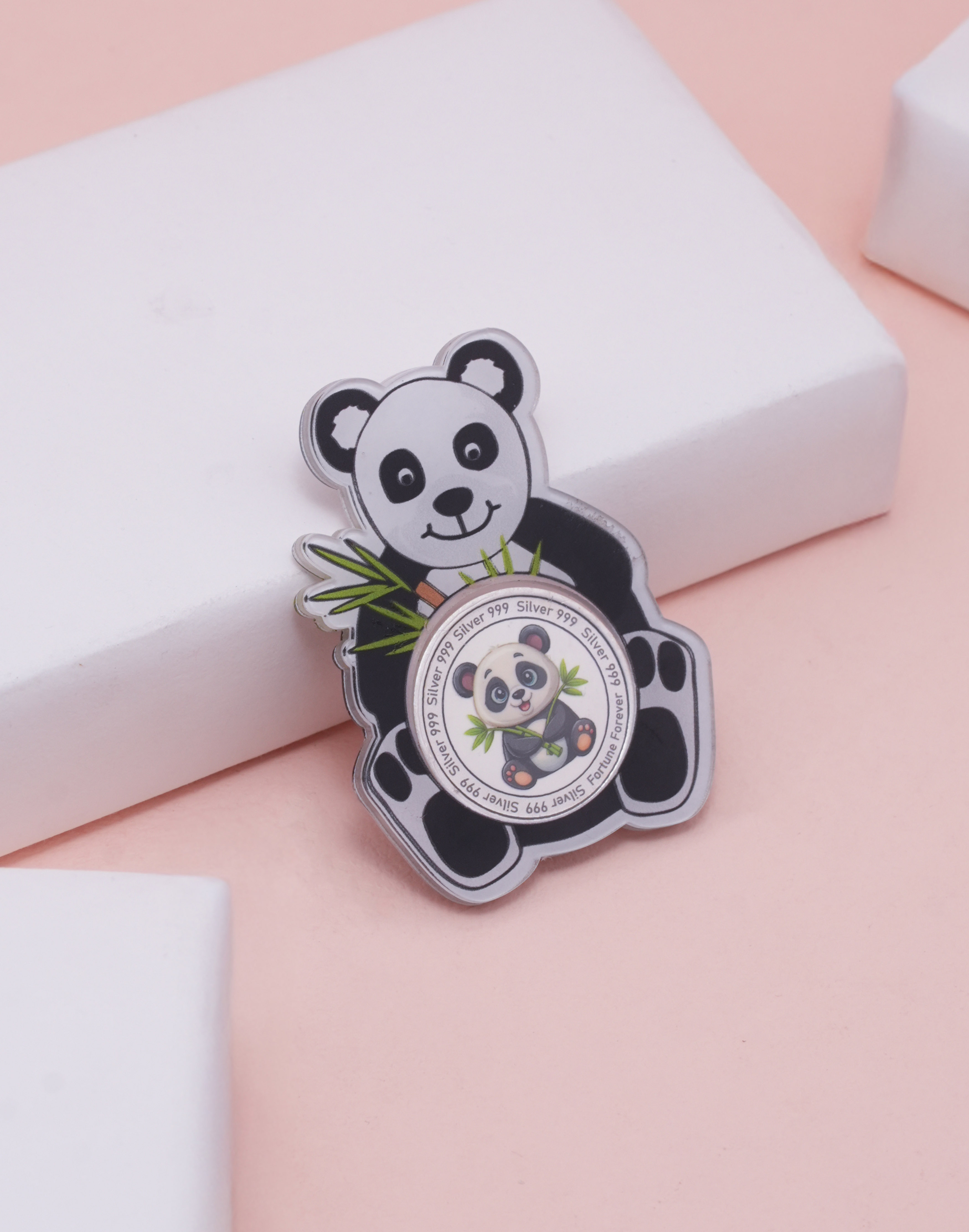 Cute Panda Silver Coin Gift
