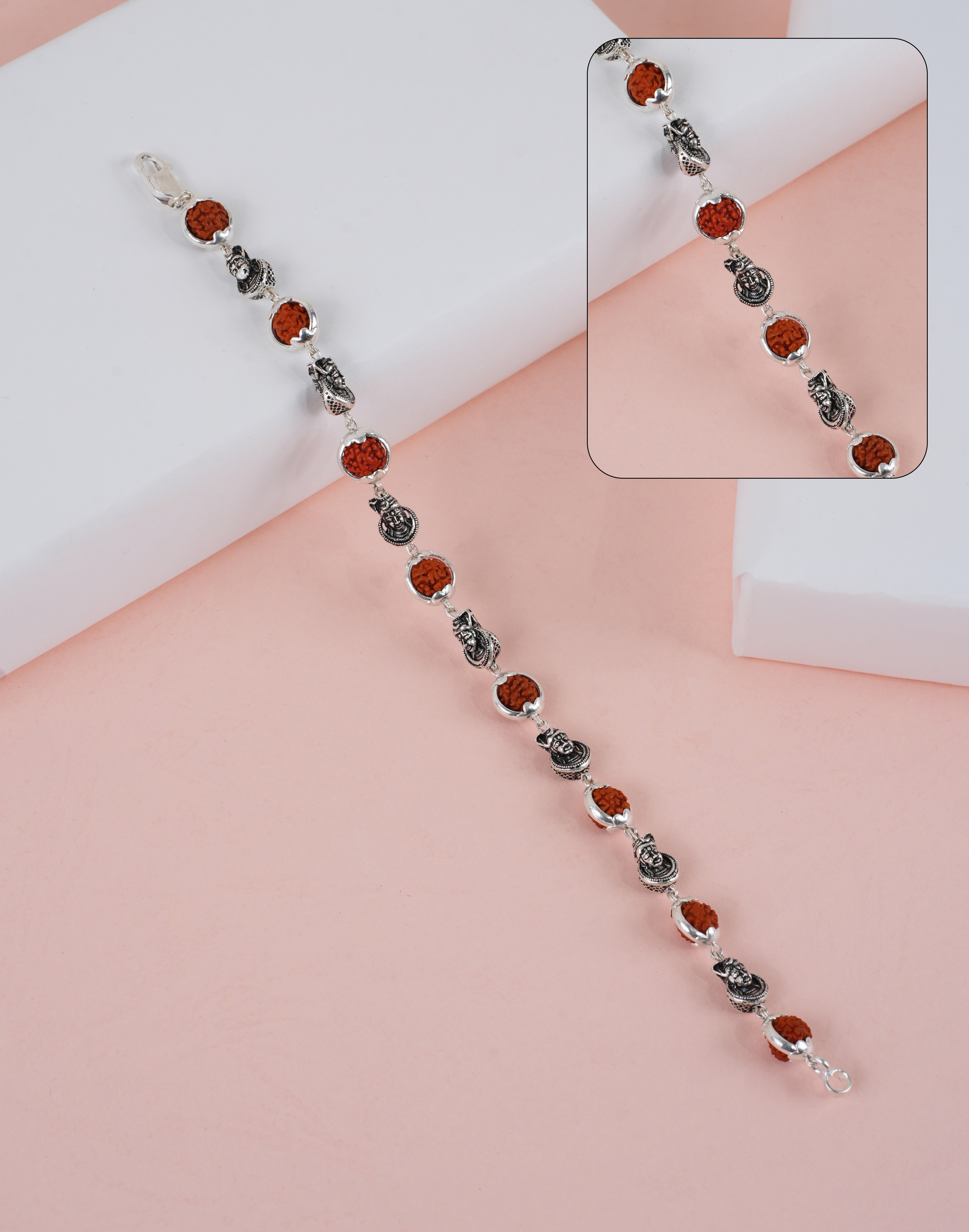 RUDRAKSH SILVER SHIVALAYA BRACELET 925